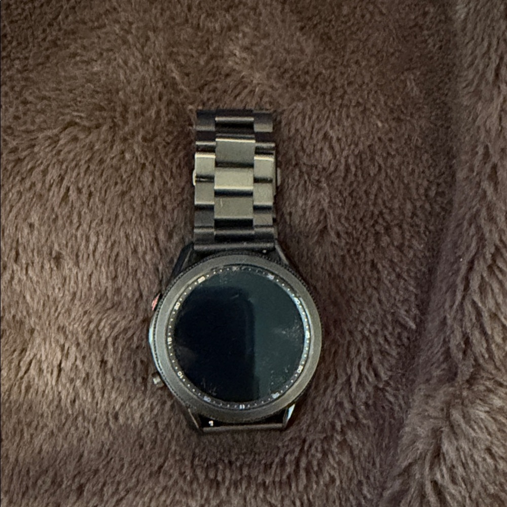 Samsung Black Smartwatch with Silver Band